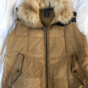 Ralph Lauren Fur and Leather Trimmed Vest Sz M